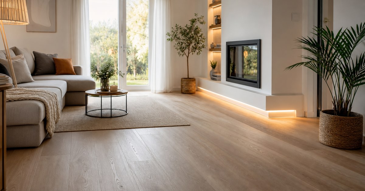 Intérieur chaleureux avec chauffage au sol