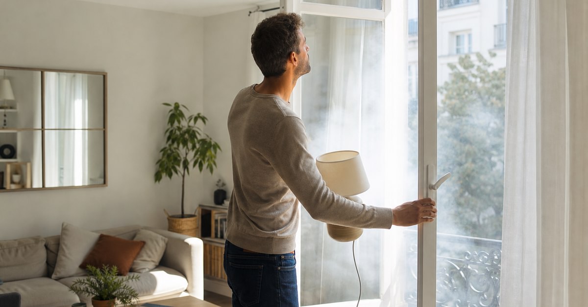 Prise électrique décolorée avec odeur de brûlé détectée par un particulier